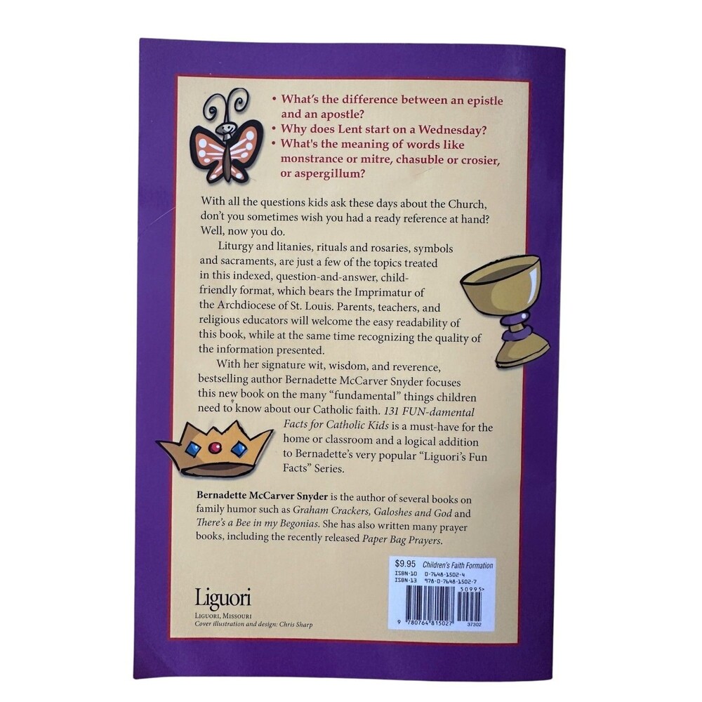 131 FUNdamental Facts for Catholic Kids by Bernadette McCarver Snyder (Paperback - Picture 2 of 2
